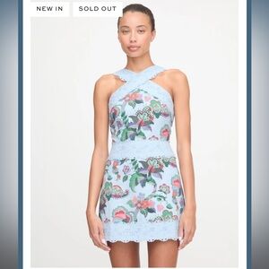 Hill House Home The Meagan Dress in Light Blue Jungle Floral Blue Pink Multi XL